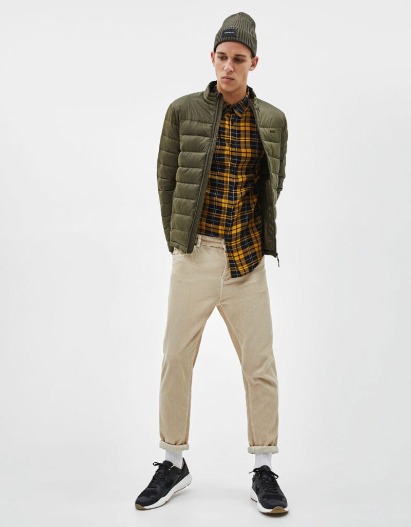 Khaki puffer jacket - Image 2