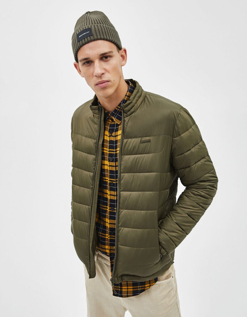 Khaki puffer jacket